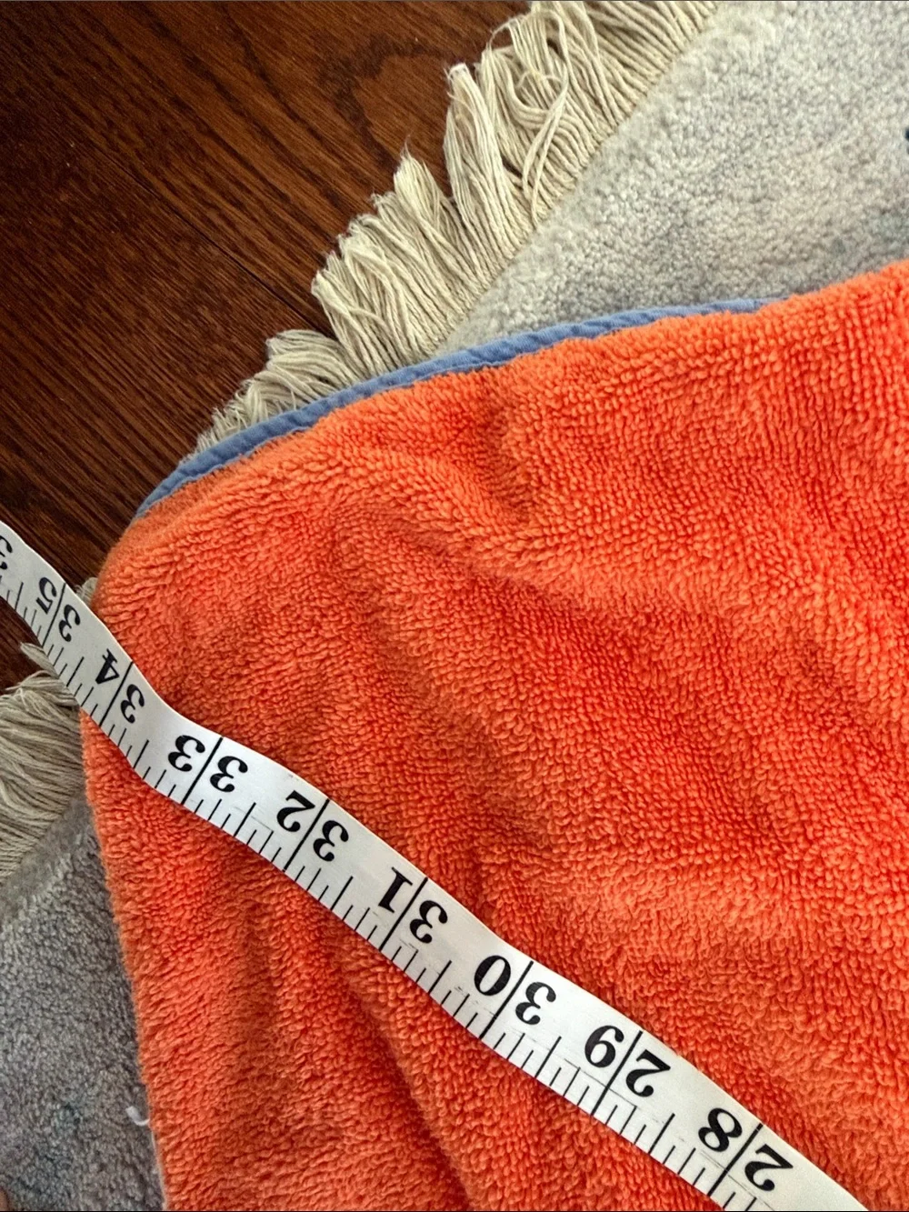 Children's Orange Hooded Bath Towel with Animal Face